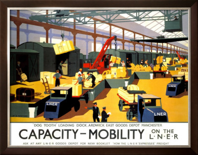 Capacity/Mobility On The Lner, Lner Poster, 1933 by Henry George Gawthorn Pricing Limited Edition Print image