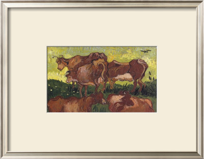 Cows, C.1890 by Vincent Van Gogh Pricing Limited Edition Print image