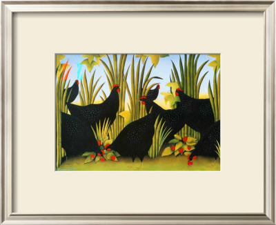 Hens With Strawberries by Geneviève Jost Pricing Limited Edition Print image