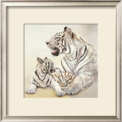 Tigres Blancs, Mere Et Fille by Danielle Beck Pricing Limited Edition Print image