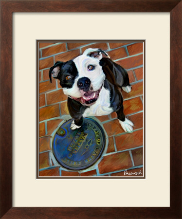 Happy Staffie by Robert Mcclintock Pricing Limited Edition Print image
