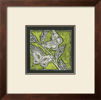 Butterfly Woodblock In Green I by Chariklia Zarris Pricing Limited Edition Print image