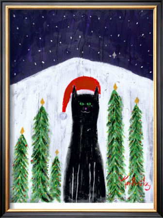 Santa Cat by Ken Bailey Pricing Limited Edition Print image