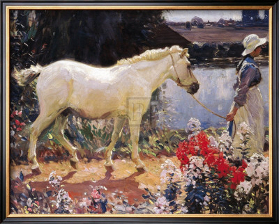 The Path To The Orchard by Sir Alfred Munnings Pricing Limited Edition Print image