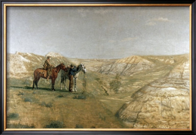 Cowboys In The Badlands by Thomas Eakins Pricing Limited Edition Print image