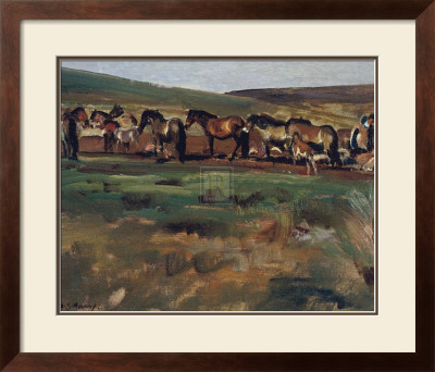 Exmoor Ponies by Sir Alfred Munnings Pricing Limited Edition Print image
