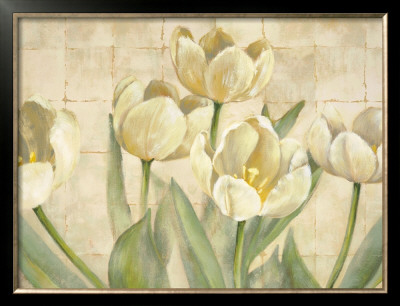 White Tulips On Ivory by Lauren Mckee Pricing Limited Edition Print image