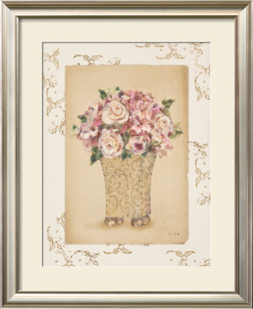 Roses In Painted Vase I by Cheri Blum Pricing Limited Edition Print image
