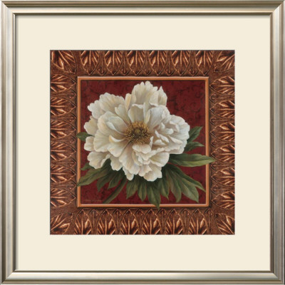 Peony In Red And Gold by T. C. Chiu Pricing Limited Edition Print image