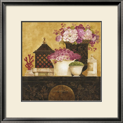 Still Life, Flowers On Antique Chest I by Eric Barjot Pricing Limited Edition Print image