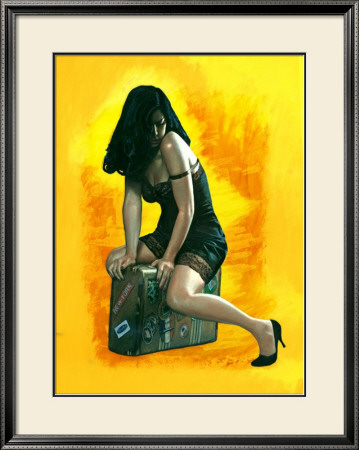 Pin-Up Girl: Suitcase by Richie Fahey Pricing Limited Edition Print image