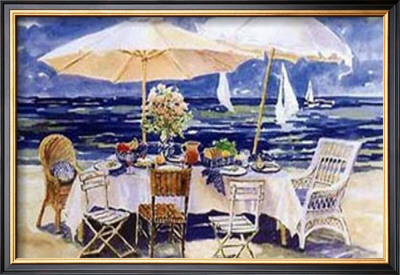 Table On The Beach by Charlene Winter Olson Pricing Limited Edition Print image