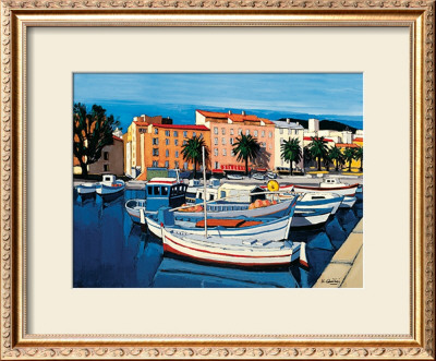 Barques De Pecheurs Dans Le Port D'ajaccio by Jean-Claude Quilici Pricing Limited Edition Print image