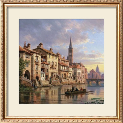 Riverside Village I by Charles Kuwasseg Pricing Limited Edition Print image