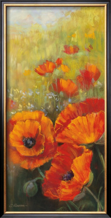 Orange Poppy Panel by Carol Rowan Pricing Limited Edition Print image