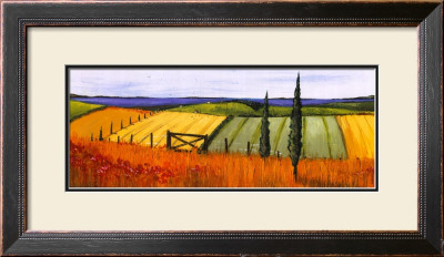 A Gate And Two Cypress by Jennifer Hammond Pricing Limited Edition Print image