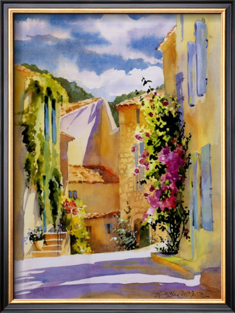 Coastal Village, France by Karen Mclean Pricing Limited Edition Print image
