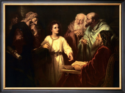 Christ In The Temple by Heinrich Hofmann Pricing Limited Edition Print image