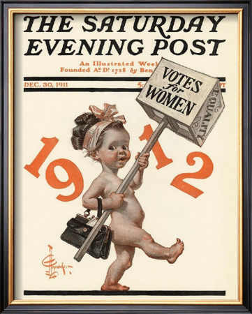 New Year's Baby, C.1912: Votes For Women by Joseph Christian Leyendecker Pricing Limited Edition Print image