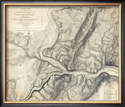 Civil War Map Of The Country Adjacent To Harper's Ferry, Virginia, C.1863 by John E. Weyss Pricing Limited Edition Print image