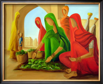 Vegetable Seller by Sukhpal Grewal Pricing Limited Edition Print image