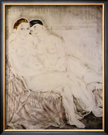 Les Deux Amies, C.1926 by Tsuguharu Foujita Pricing Limited Edition Print image