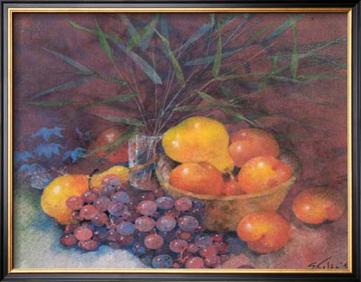 Still Life With Fruit And Bomboo by Shirley Felts Pricing Limited Edition Print image