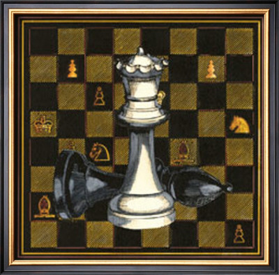Chess Board On Black I by Deborah Bookman Pricing Limited Edition Print image