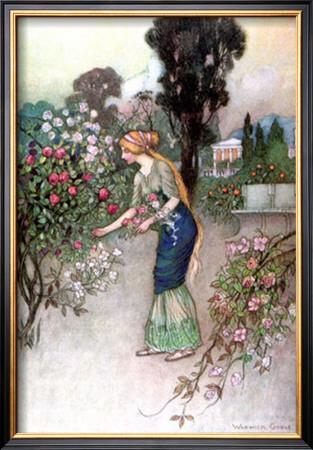 Flower Girl by Warwick Goble Pricing Limited Edition Print image