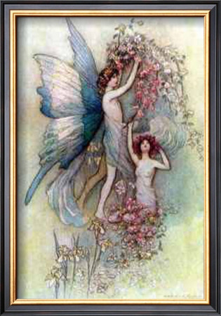 Fairies And Flowers by Warwick Goble Pricing Limited Edition Print image