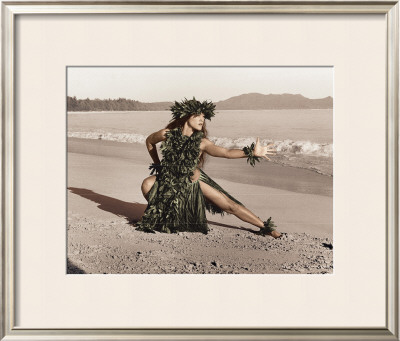 Dance Of The Turtle, Hula Girl by Alan Houghton Pricing Limited Edition Print image