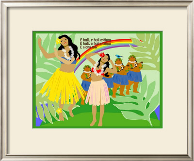 Hula Girls In Paradise Island, Hawaii by Noriko Sakura Pricing Limited Edition Print image
