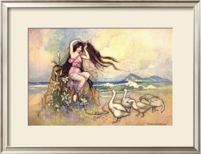 Marziella On The Seashore by Warwick Goble Pricing Limited Edition Print image