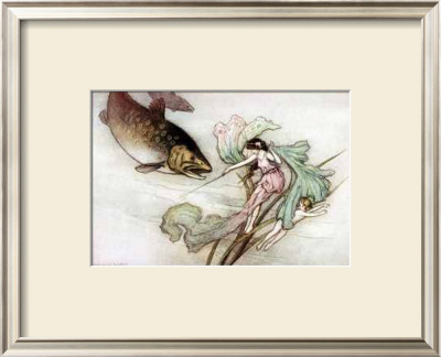 The Great Trout Rushed At Tom by Warwick Goble Pricing Limited Edition Print image