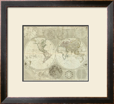 Composite: World Or Terraqueous Globe, C.1787 by Samuel Dunn Pricing Limited Edition Print image
