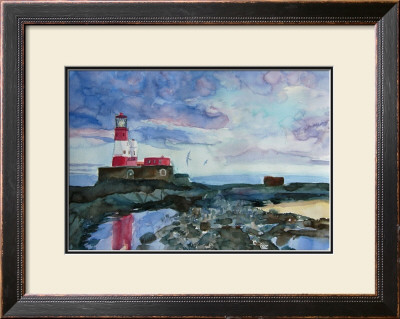 Lighthouse At Dusk by Mary Stubberfield Pricing Limited Edition Print image