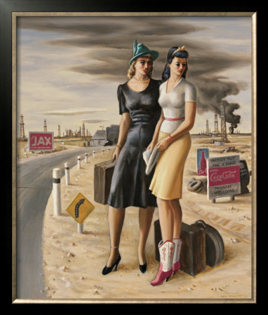Oil Field Girls, C.1940 by Jerry Bywaters Pricing Limited Edition Print image