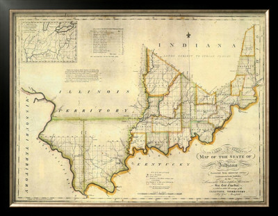 The State Of Indiana, C.1817 by W. Shelton Pricing Limited Edition Print image