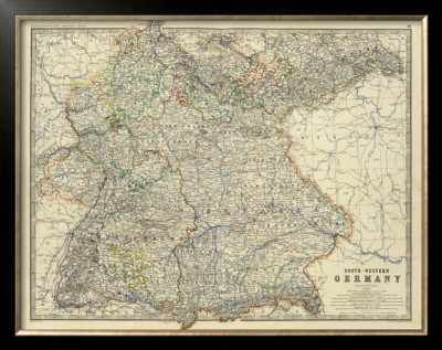 Southwestern Germany, C.1861 by Alexander Keith Johnston Pricing Limited Edition Print image