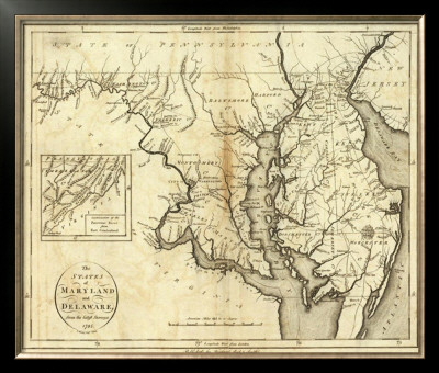 States Of Maryland And Delaware, C.1796 by John Reid Pricing Limited Edition Print image