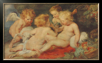 The Christ Child, St.John And Angels by Peter Paul Rubens Pricing Limited Edition Print image