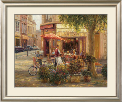 Cafe Corner, Paris by Haixia Liu Pricing Limited Edition Print image