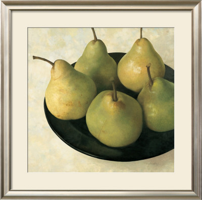 Classic Bartlett Pears by Fabrice De Villeneuve Pricing Limited Edition Print image