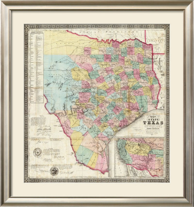 The State Of Texas, C.1856 by Jacob De Cordova Pricing Limited Edition Print image