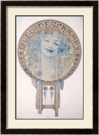 Bleu Deschamps by Alphonse Mucha Pricing Limited Edition Print image