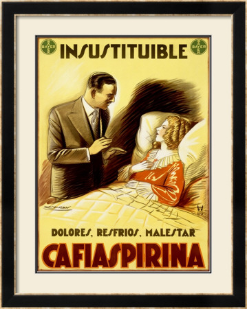 Cafiaspirina Pain Reliever by Achille Luciano Mauzan Pricing Limited Edition Print image