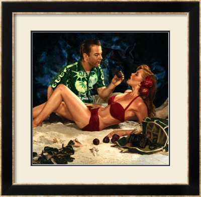Pin-Up Girl: Island Grotto by Richie Fahey Pricing Limited Edition Print image