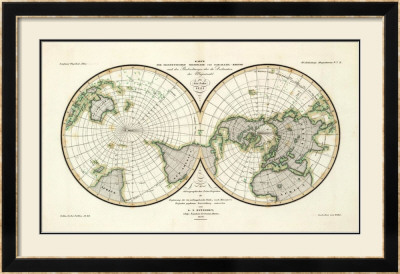 Karte Der Magnetischen Meridiane Und Parallel-Kreise, C.1840 by Heinrich Berghaus Pricing Limited Edition Print image