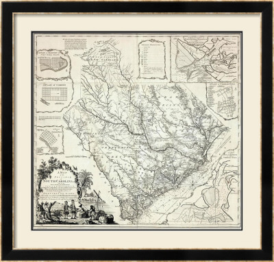 Map Of The Province Of South Carolina, C.1773 by James Cook Pricing Limited Edition Print image