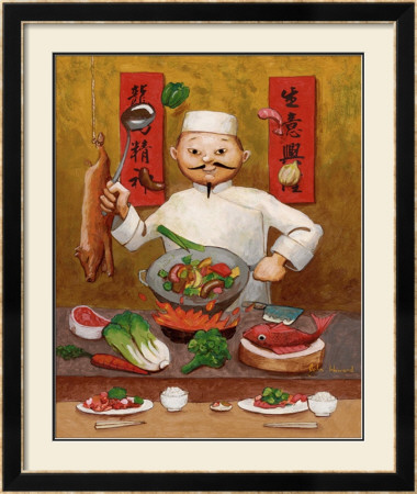 Wok-Man, Chinese Chef by John Howard Pricing Limited Edition Print image